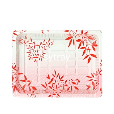 Customize Design Variety Size Non-Slip Plastic Sushi Tray with Lid