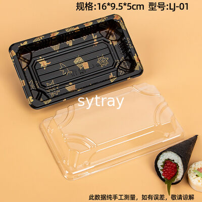 Disposable Food Grade Plastic Sushi Box for Takeaway Restaurant 22*9*5.5cm