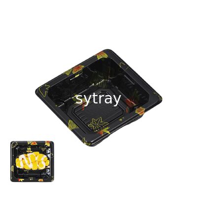 Customize Design Variety Size Non-Slip Plastic Sushi Tray with Lid